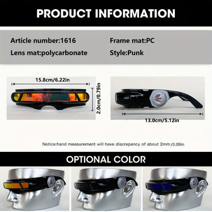 Punk Y2K glasögon – trendiga unisex party & cosplay