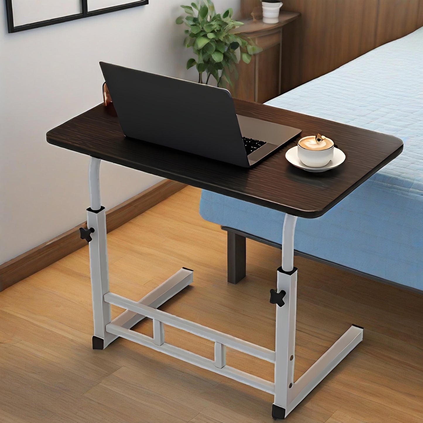 Höj- & sänkbart skrivbord – svart portabel laptopbord med justerbar höjd