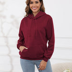 Fleecefodrad hoodie dam – grå med huva & magficka