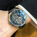 Klocka Rasmus (automatisk herrklocka med skelett-urtavla & tourbillon-inspirerad design)