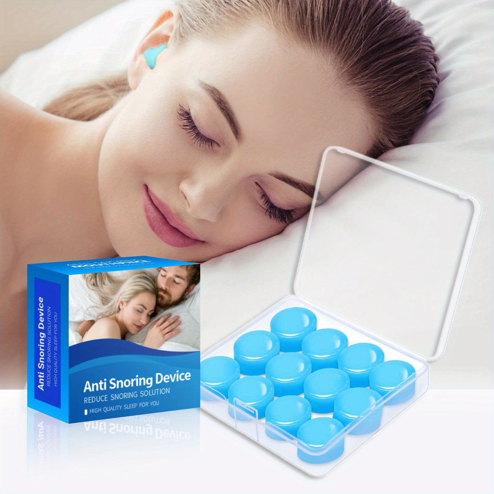 TystPlug – Formbara öronproppar i silikon (12-pack)