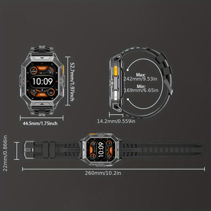 Smartklocka Oskar (AMOLED herrklocka med samtal, kompass & lång batteritid)