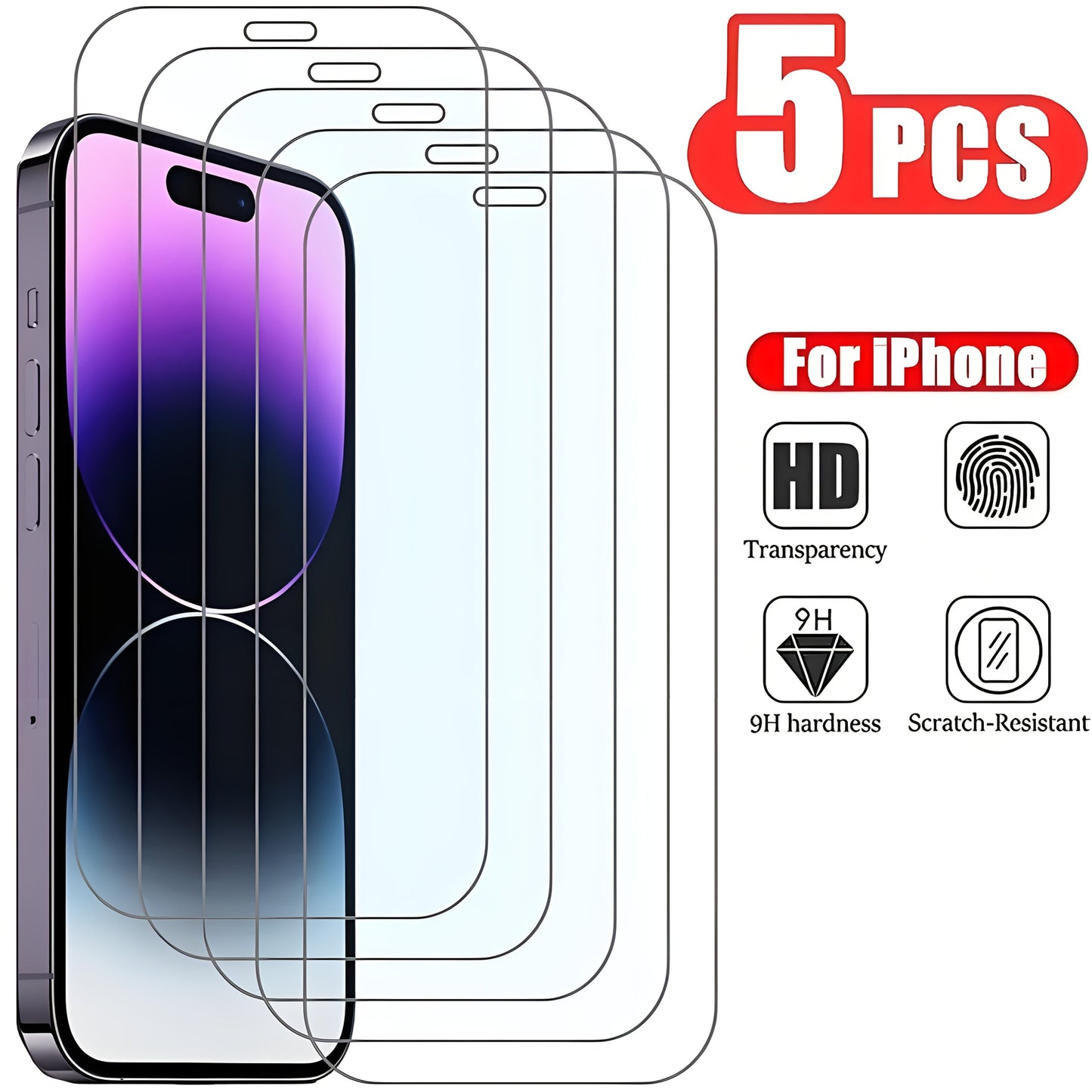 GlasSkydd – 5 kpl karkaistusta lasista näytönsuojaa