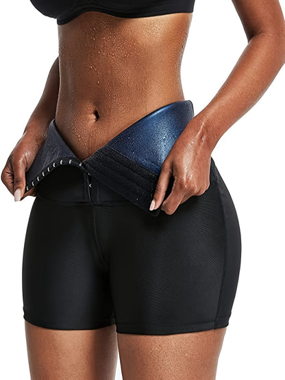 Svett Shorts™ – Tights med Magkontroll, Svarta för Träning