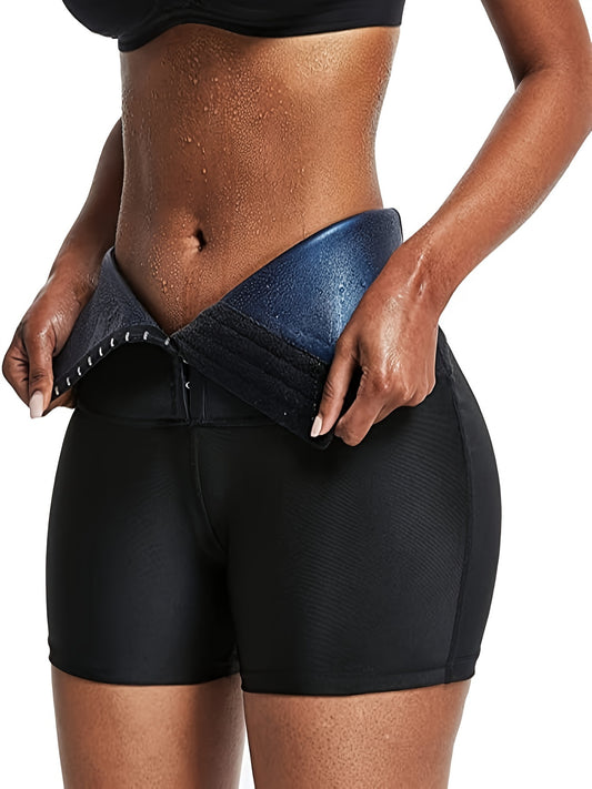 Svett Shorts™ – Tights med Magkontroll, Svarta för Träning