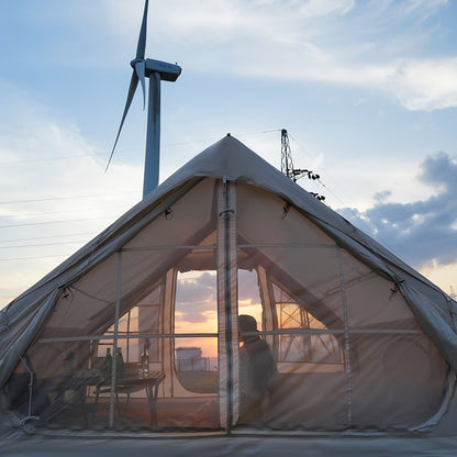 Uppblåsbart tält 8–10 personer – 4-säsongs glampingtält