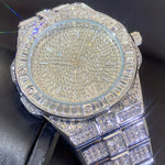 Klocka Stefan (herrklocka i guldfärg med romerska siffror & strassdetaljer)