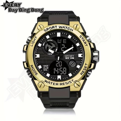 Herrklocka sport – multifunktion & alarm