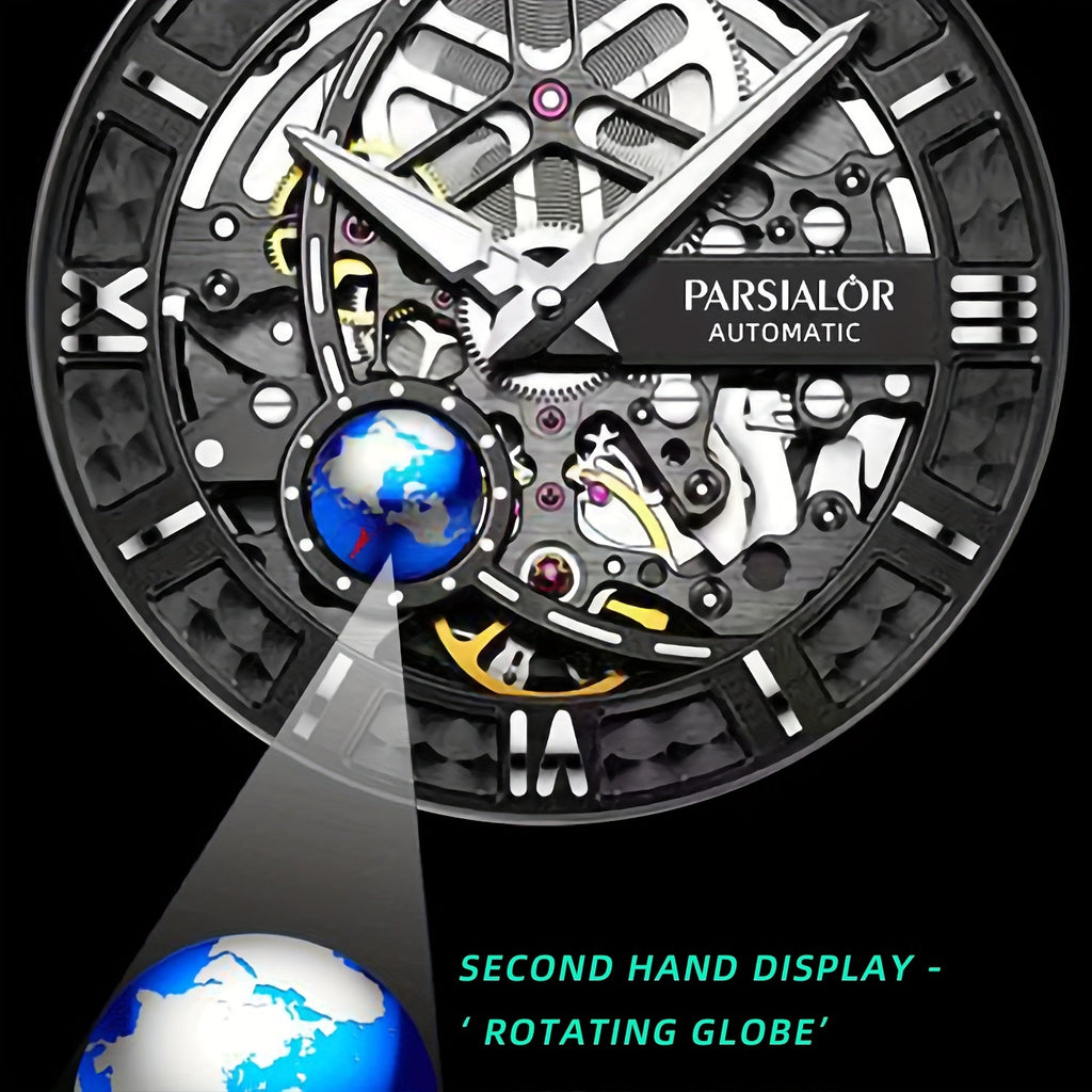 Rasmus-kello (automaattinen miesten kello, jossa on luurankotaulu ja Tourbillon-henkinen muotoilu)