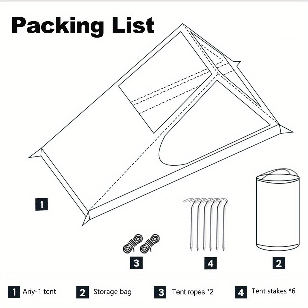 Enpersonstält – Lätt, Myggnät och Snabbtält