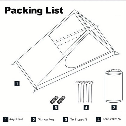 Enpersonstält – Lätt, Myggnät och Snabbtält