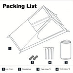 Enpersonstält – Lätt, Myggnät och Snabbtält