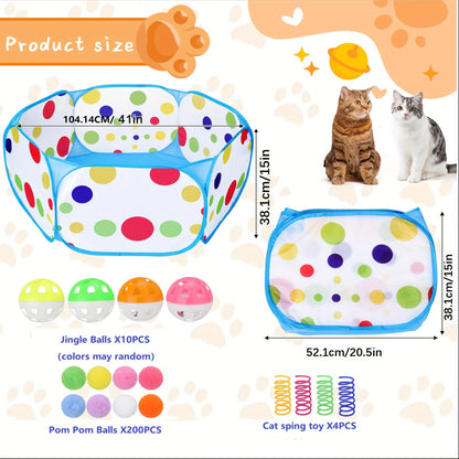 Kattbollhav med 12 Färgglada Bollar