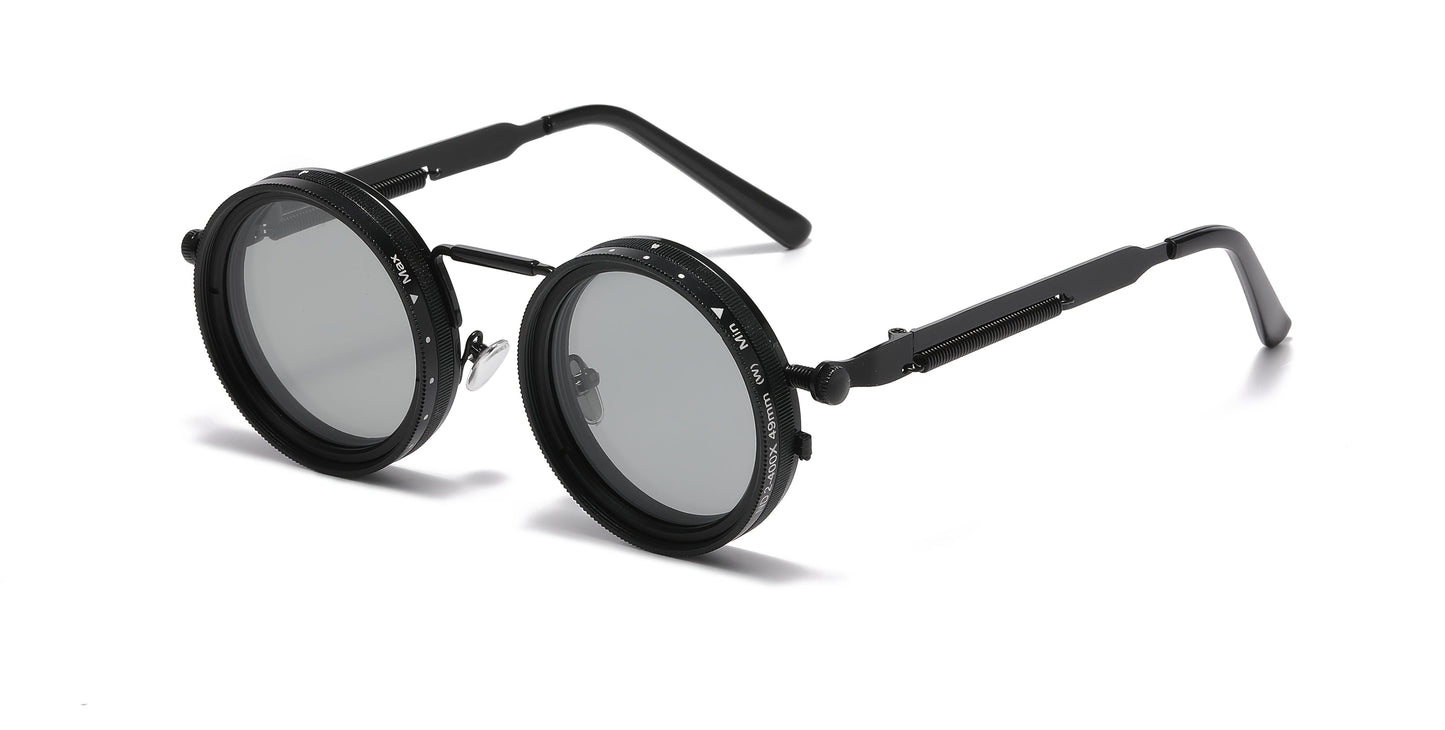 Moderna Justerbara Glasögon med Ljus, Retro Punkstil