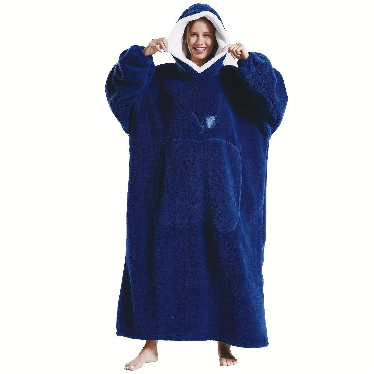 Bärbar Filt Hoodie för Vinter, Mjuk och Varm