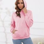 Fleecefodrad hoodie dam – grå med huva & magficka