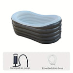 Uppblåsbar badbalja PVC – portabel hopfällbar badtunna för hemmet