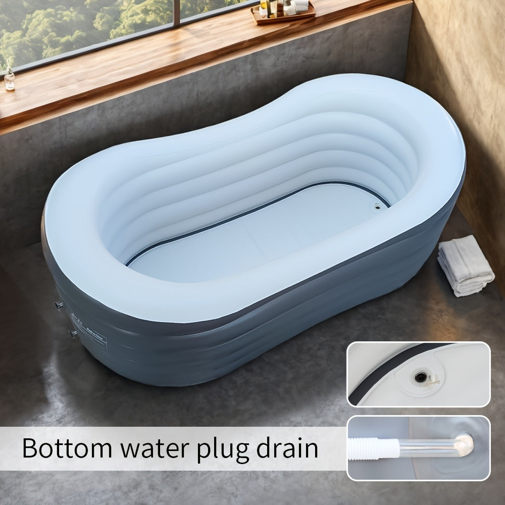 Uppblåsbar badbalja PVC – portabel hopfällbar badtunna för hemmet