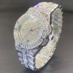 Klocka Stefan (herrklocka i guldfärg med romerska siffror & strassdetaljer)