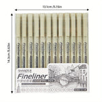 PrecisionArt™ – Fineliner Set med Svart Bläck