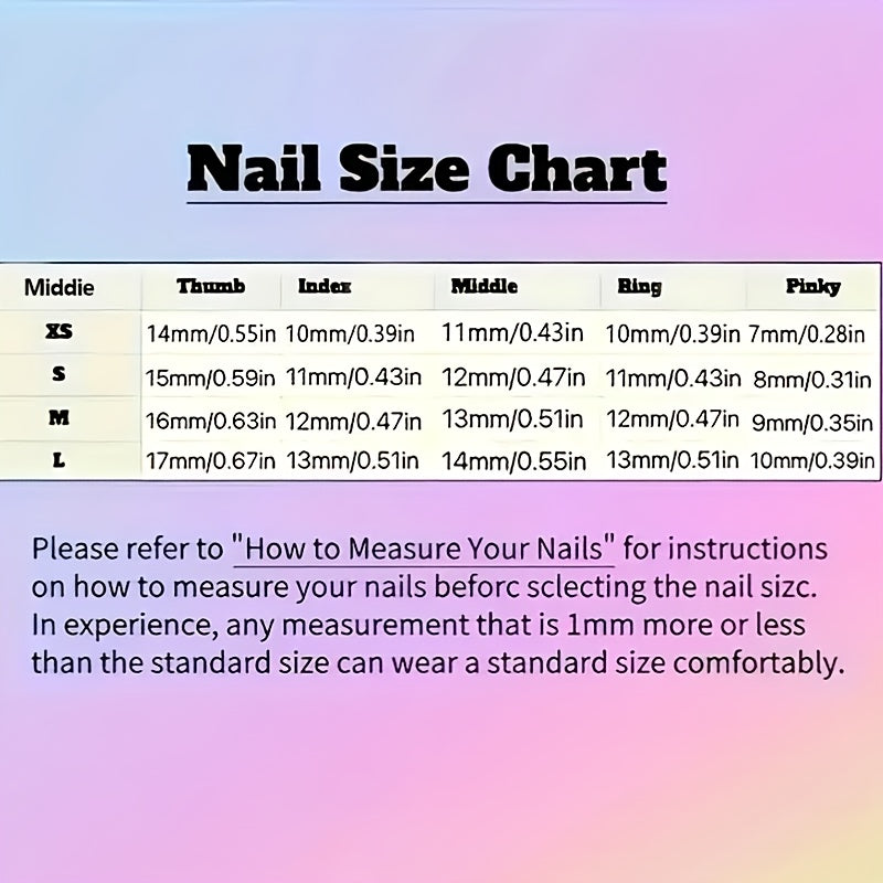 Handmålade 3D Nageldekorer (10-pack)