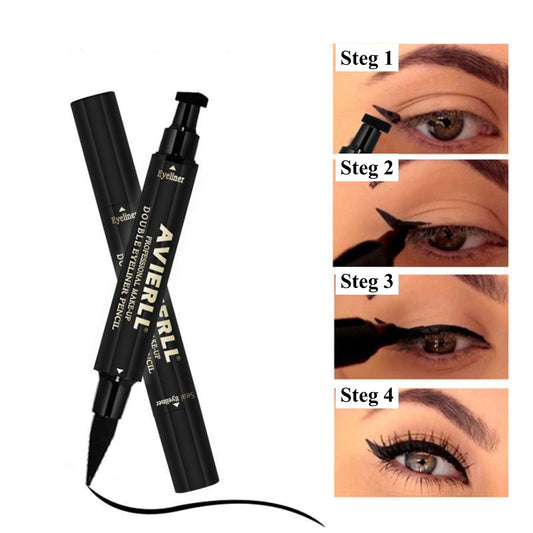 Dubbelögonpenna™ – Vattenfast Dubbelspetsad Eyeliner för Makeup