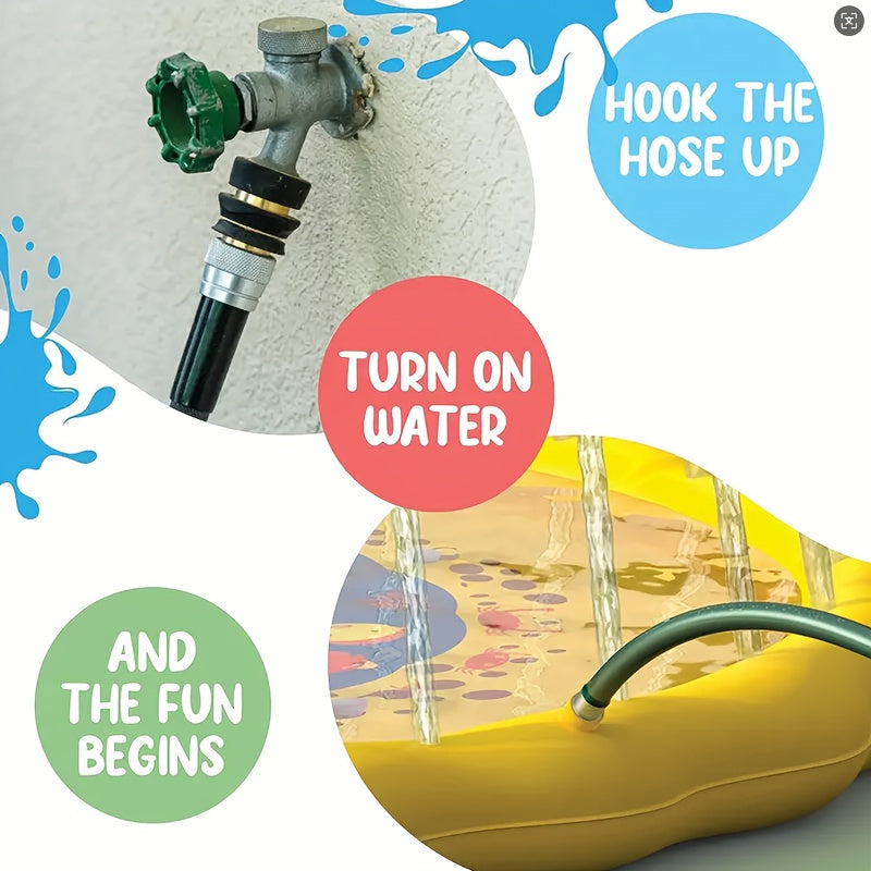 Uppblåsbar Vattenlekmatta för Husdjur, Gul