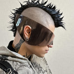 Y2K futuristiska glasögon – oversized skölddesign