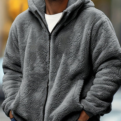 Herrjacka hoodie – fleecefodrad varm höst/vinter