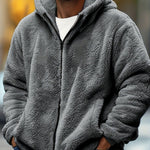 Herrjacka hoodie – fleecefodrad varm höst/vinter