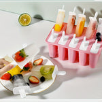 12-Formars Silikonglassform med Återanvändbara Pinne och Rengöringsborste