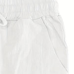 White Comfort Pants™ – Miesten kesähousut joustavalla vyötäröllä