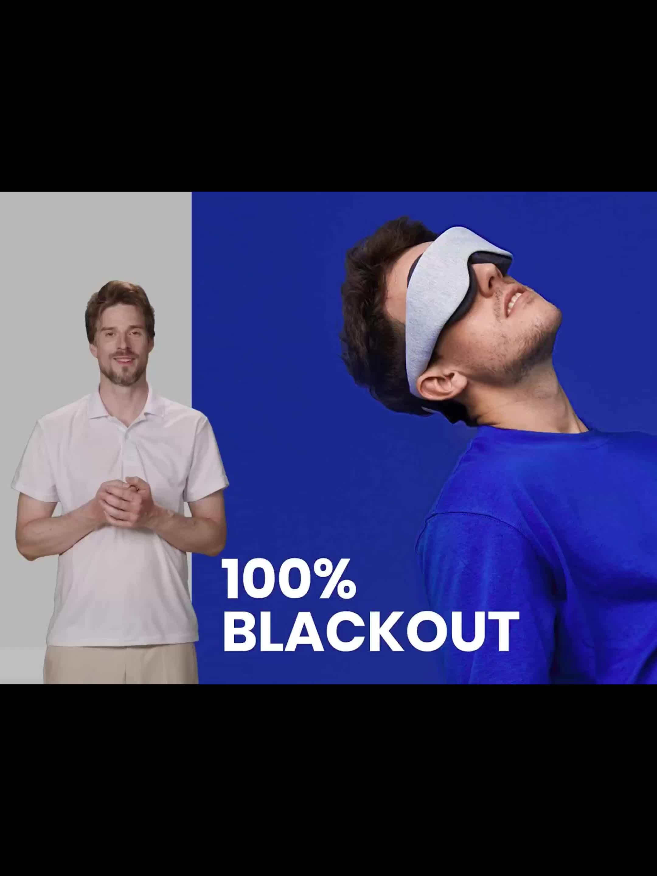 Kolsvart - Sovmask med justerbara ögonkoppar