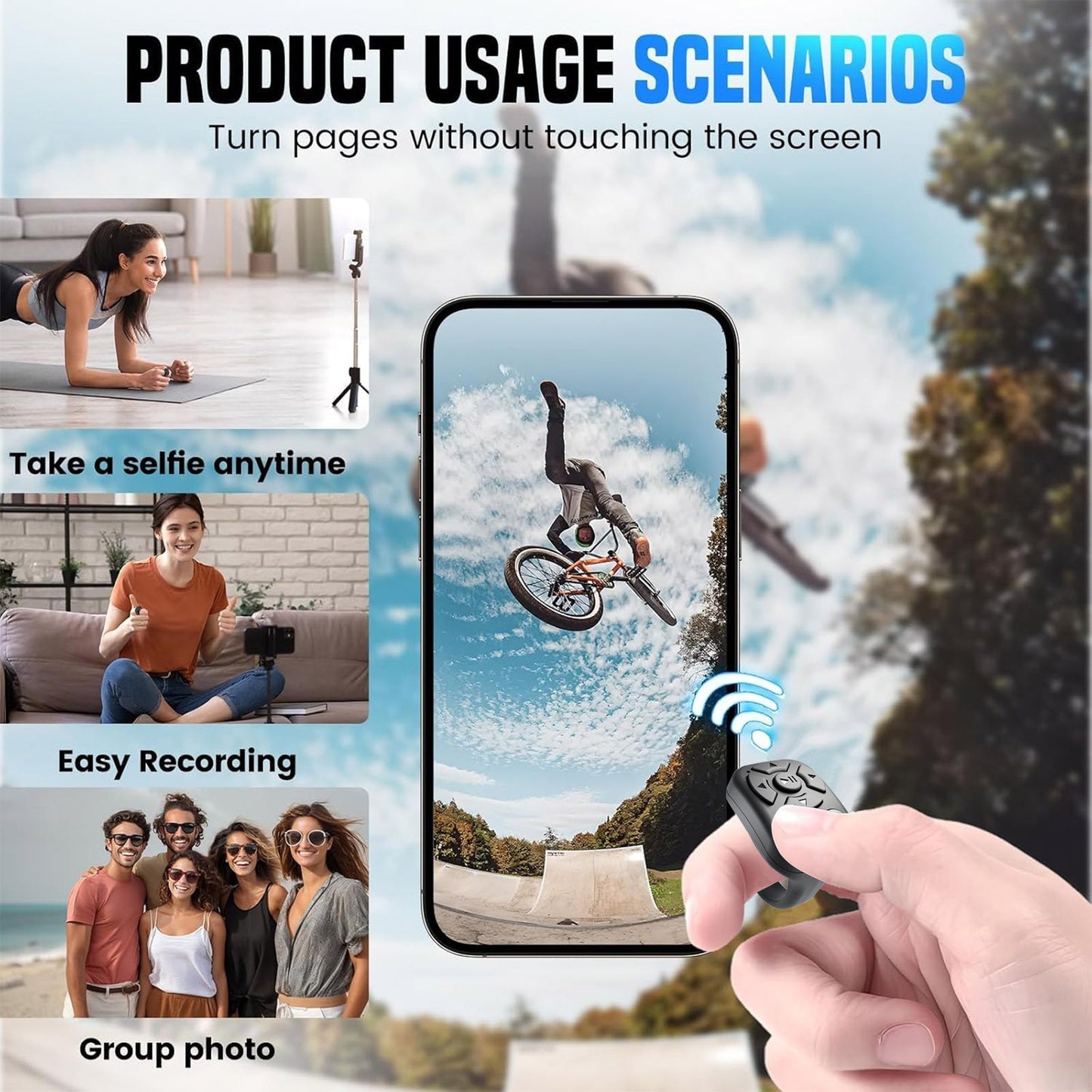 Älykäs rengasohjaus – Selfieille, videoille ja selaamiseen