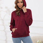 Fleecefodrad hoodie dam – grå med huva & magficka