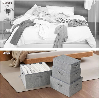TygBox™ – Vikbar Förvaringslåda med Lock (2-pack)