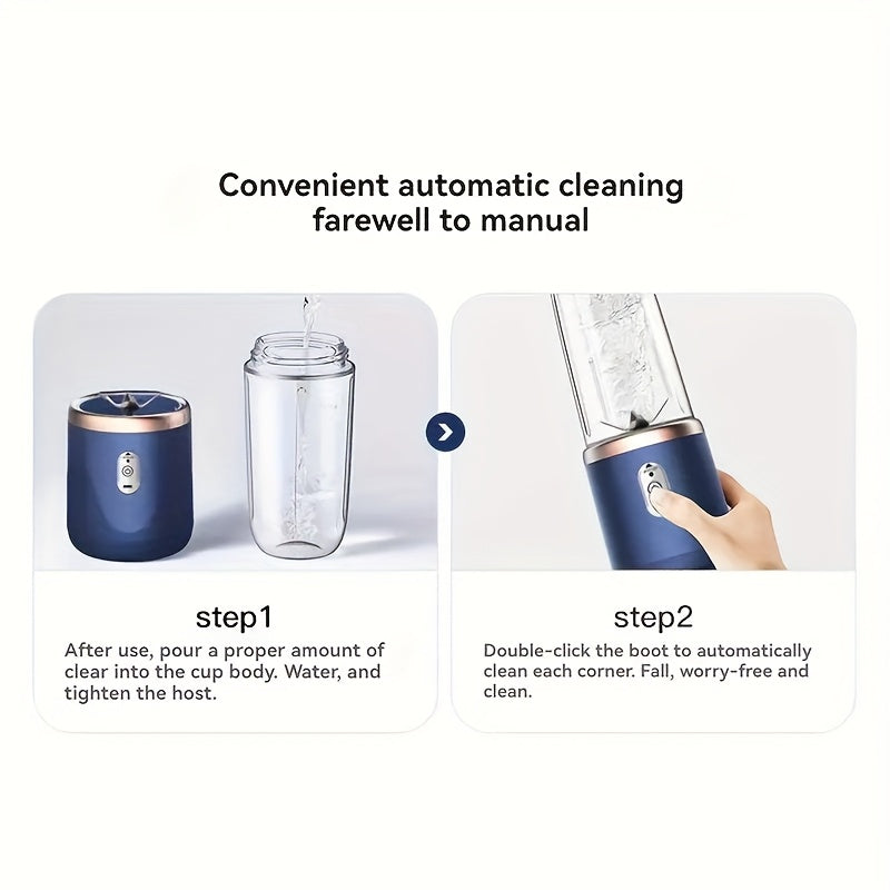 USB Laddningsbar Juiceblender – Portabel med 2 Muggar & Sexbladig Kniv