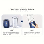 USB Laddningsbar Juiceblender – Portabel med 2 Muggar & Sexbladig Kniv