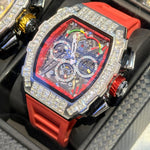 Klocka Kristoffer (automatisk herrklocka i vinfat-design med datum & vattenskydd)