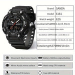 Klocka Tobias (digital herrklocka med dubbeltid, alarm & vattenskydd 50 m)