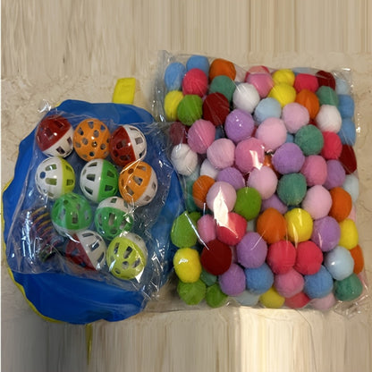 Kattbollhav med 12 Färgglada Bollar