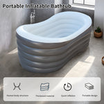 Uppblåsbar badbalja PVC – portabel hopfällbar badtunna för hemmet