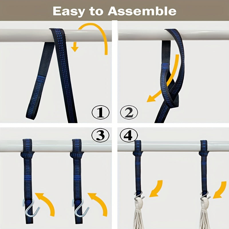 Hängmatta Stol med Kuddar och Canvas Förvaring