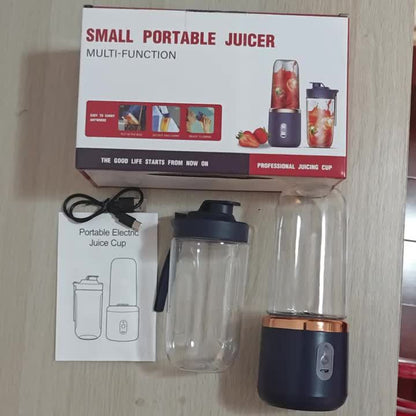 USB Laddningsbar Juiceblender – Portabel med 2 Muggar & Sexbladig Kniv