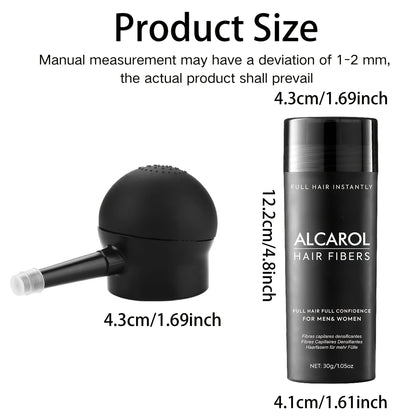 Hiusten paksuuntumiseen tarkoitettu kuitujauhe