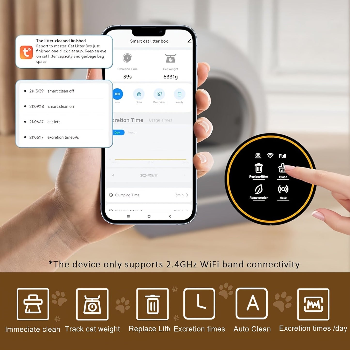 Självrengörande Robotlåda för Kattströ