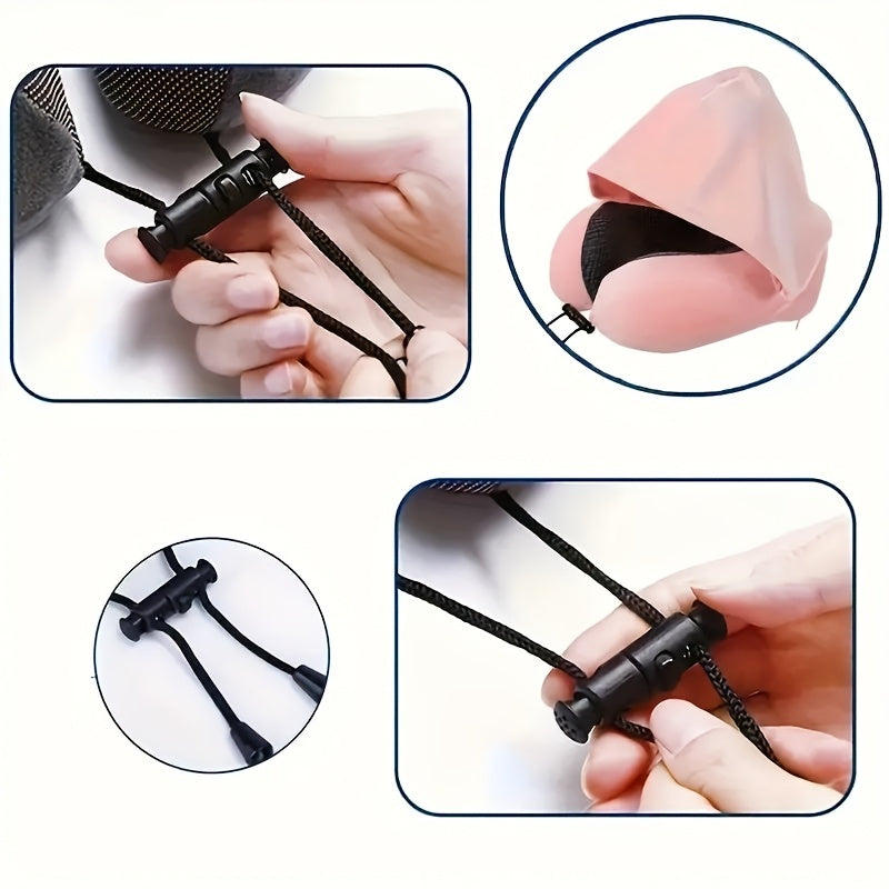 Resekudde U-formad med Huva – Justerbar och Tvättbar