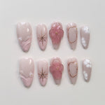 Handmålade 3D Nageldekorer (10-pack)