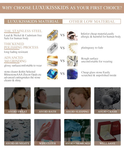 Kristallhalsband dam – zirkonia berlockhalsband för fest & vardag