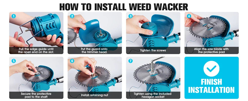 Trådlös & Hopfällbar Grästrimmer 36V – Justerbar Höjd, Hjul & 3 Bladtyper